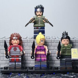 Naruto Custom Team 10 Minifigure Set – Asuma, Shikamaru, Ino & Choji (4pcs)